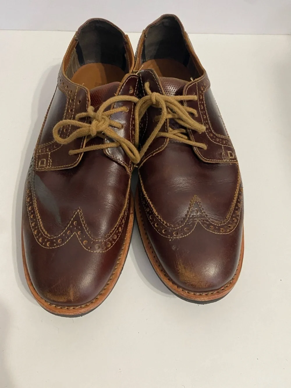 Timberland Earthkeepers Men's 8.5 Brown Brogue Wingtip Oxfords With Sensorflex